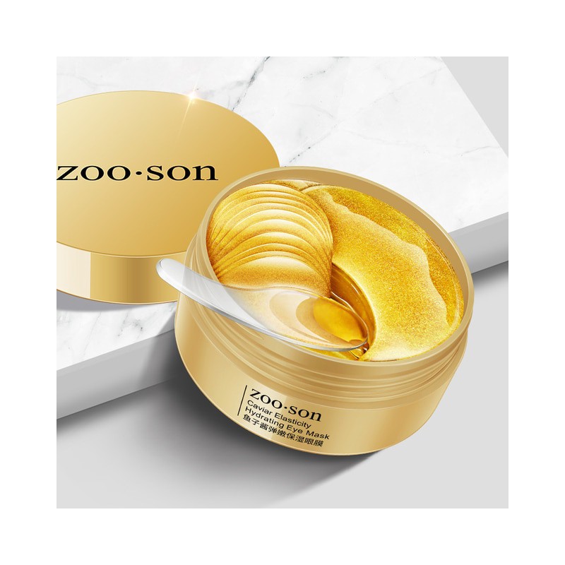 60PC Gold Caviar Moisturizing Crystal Collagen Eye Mask Anti-Wrinkle Anti Aging Eye Skin Care Patch Dilute Fine Lines Mask TSLM1