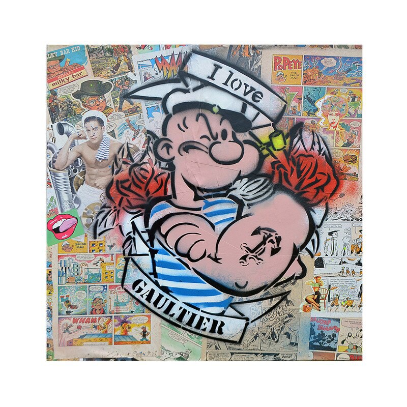 Graffiti Canvas Poster Wall Art Popeye Straat Canvas Posters En Prints Pop Street Art Schilderijen Voor Woonkamer Canvas Art